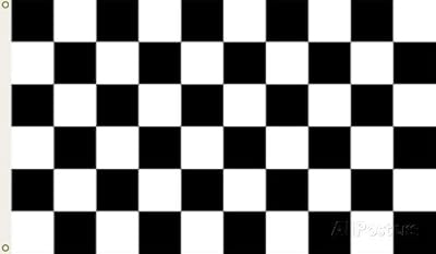 SoCal Flags(TM) Brand Checkered Flag 3x5 Foot Polyester Black White Checkered Flag - Sold By a Proud American Company - High Quality Weather Resistant Durable - 100d Material Not See Thru