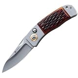 Columbia River Knife and Tool CRKT 7233 Lake P.A.L. Amber Jigged Bone Handle Knife