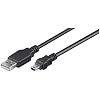 1,8m Wentronic USB 2.0 Kabel USB Anschlusskabel A/Stecker - B mini 5pol/Stecker 1.8 m