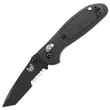 Mini-Griptilian Tanto, Black Handle, Black Blade, ComboEdge