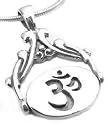 Reversible Spinning Om Yin Yang Sterling Silver Pendant