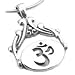 Reversible Spinning Om Yin Yang Sterling Silver Pendant