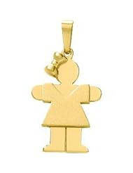 14K Yellow Gold The Kids Girl Charm Pendant Jewelry