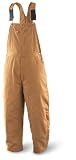 Cotton Duck Insulated Work Bibs Brown Duck