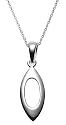 Sterling Silver Open Marquis Pendant, 18"