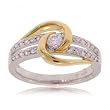 Fancy Diamond Ring in 14 Karat Two Tone Yellow and White Gold