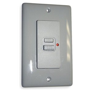 GFCI Receptacle, Faceless Duplex, Gray - Ground Fault Circuit