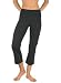 Fitted, fold-over waistband capri pant