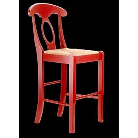 Click here to buy Bar Stools Barn Red Hardwood, Barn Red French Country<br> Bar Stool by Renovator's Supply.