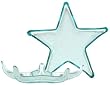 Spanish Recycled Medium Glass Star Dish 10"D Set of Two