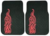 Black & Red Tribal - 2pc Rubber Floor Mats Set