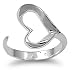 Sterling Silver Ring - Heart - 15mm x 3mm (Sizes 4-9)