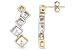 1/3 Carat Diamond 14K White and Yellow Gold Journey Earrings
