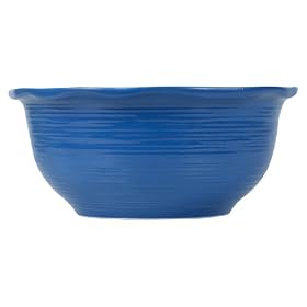 CorningWare Casual Collections 3-Quart Blue and White Serving Bowl by CorningWare
