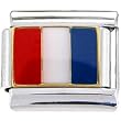 French Flag Italian Charm