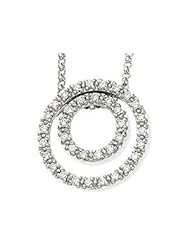 14K White Gold 1/4 Ct Tw Diamond Necklace