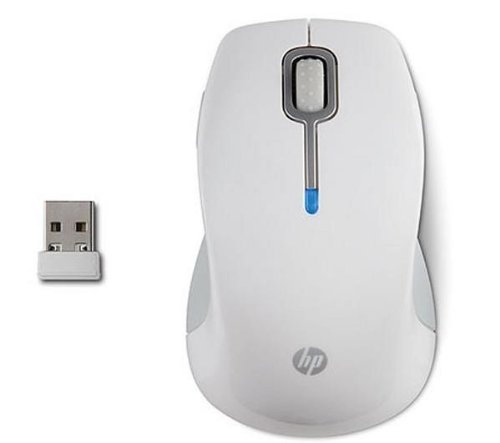 Hp Wireless Comfort Mobile Mouse Special Edition Nk526aa - Silver + Uh-10 4-port Usb Hub + Usb 2.0 A Mle / Female - 5 M Cable (mc922amf-5m) Picture