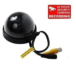 VideoSecu CCTV Mini Dome Home Surveillance Security Camera 1/3" Sony CCD 420TVL 3.6mm Wide View Angle Lens with Security Warning DeCal CBV