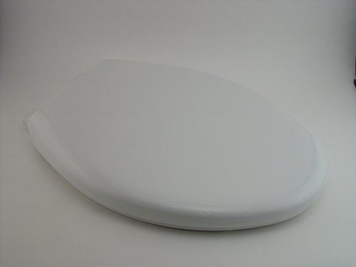 Church 380TC White elongated closed front plastic toilet seat with cover