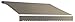 Awntech 20-Feet Galveston Semi-Cassette Manual Retractable Awning, 120-Inch Projection, Taupe
