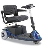 Revo 3 Wheel Scooter - Blue, Deluxe Contoured Seat with Brown Fabric