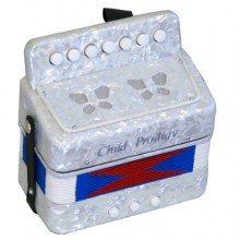 7-Key Accordion for Kids Logo DeRosa - Available in White or Purple Color