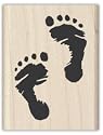 Inkadinkado Rubber Stamp-Jazzy Style Footprints