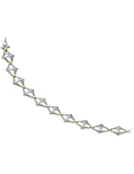 Sentimental Expressions(tm) Sterling Silver and Gold-plated Bracelet of Faith 7.5 Inch Cross Bracelet