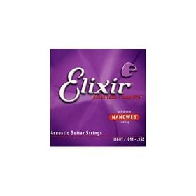 Elixir Light Nanoweb 80/20 Bronze Acoustic Guitar Strings
