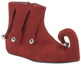 Kid's Red Christmas Elf Shoes (Size:Small 11-12)