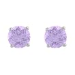 Sterling Silver Genuine Amethyst 4mm Round Stud Earring