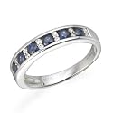 Eighteen Carat White Gold Diamond and Sapphire Ring