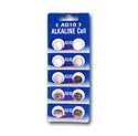 AG10 / LR55 / LR1130 Alkaline Button Cells 1.5V 10-Pcs Card