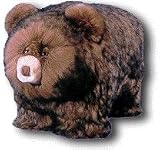 Brown Bear Lambswool Footstool