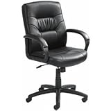 Boss Executive Leatherplus Mid Back Chair with Padded Arm Rests