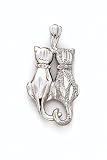 14K Wg Dbl Cat Small Pendant - GH15333