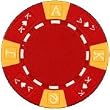 Clay Composite Tri Color Ace King Poker Chips 25 11.5 gram Red Poker Chips