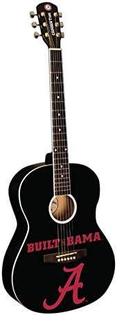 College Guitars Officially Licensed NCAA Collegiate University of Alabama Steel String 39 Inch Concert Size Acoustic Guitar Bundle with Head Hanger Universal Swivel Wall Mount and Matching Crimson Tide and Bama Built Collector Guitar Picks - 100% Satisfaction Guaranteed