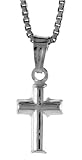 Sterling Silver Tiny Hollow Cross Charm