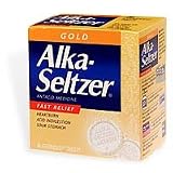 Alka-Seltzer Gold Tablets, Antacid Relief, 36-Count Boxes (Pack of 4)