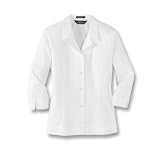 Wrinkle-Resistant 3/4-Sleeve Notch Collar Shirt