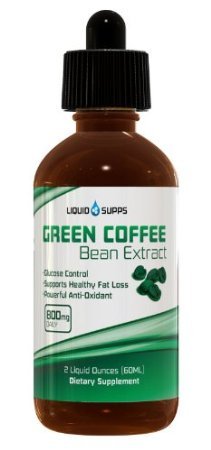 Green Coffee Bean Extract - Fast Absorbing Liquid - 100% Natural Weight Loss Supplement - 60 Servings, 400 Mg