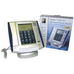 Click here to buy Touch Panel Phone with Speaker and Caller ID (Silver) by 6266.