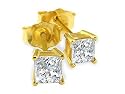 1/2 ctw Princess Cut Diamond Stud Earrings in 14K Gold