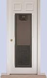 Plexidor PD Electronic Large Sized Door Mounted Locking Pet Door For Dogs Large Electronic 120 LB Dog Bronze