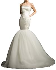 Strapless Satin Applique Mermaid Bandage Dress 