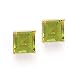14K EARRINGS W/ 6MM SQUARE PERIDOT (POST)