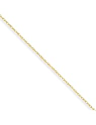 .70mm, 10 Karat Yellow Gold, Cable Rope Chain - 16 inch