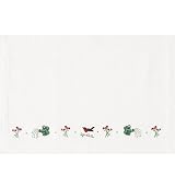 Garden Embroidered White Placemat