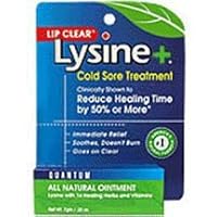 Quantum -Lip Clear Lysine + Cold Sore Ointment, .25 oz cream